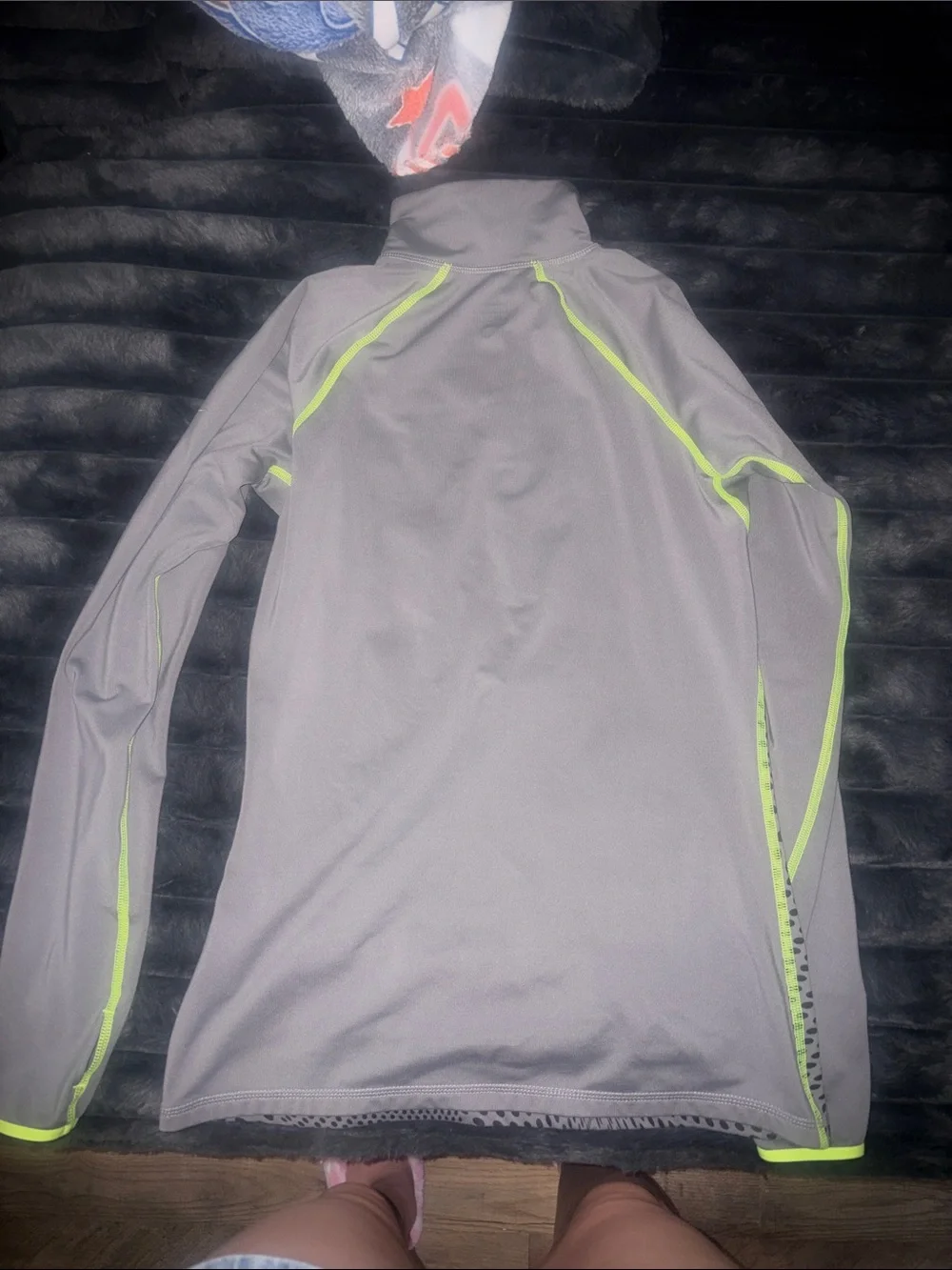 Nike Pro Women’s Gray and Green Half-Zip